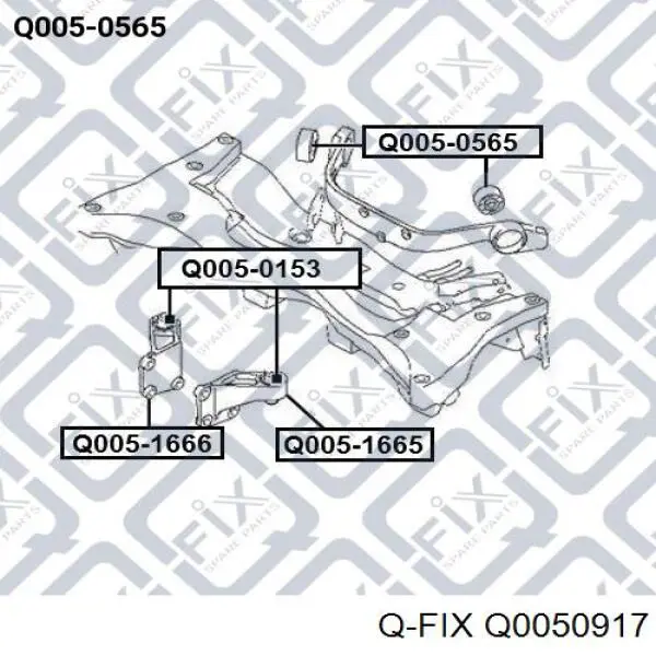 Bloco silencioso dianteiro de travessa de fixação de redutor dianteiro Q-fix Q0050917 preço, a partir de 8,92 USD