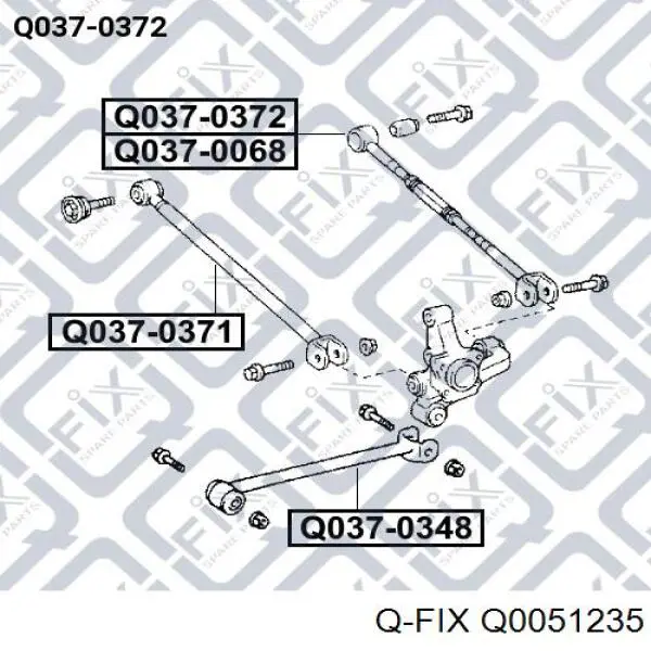 Q0051235 Q-fix Bloco silencioso da barra Panhard (de suspensão traseira)