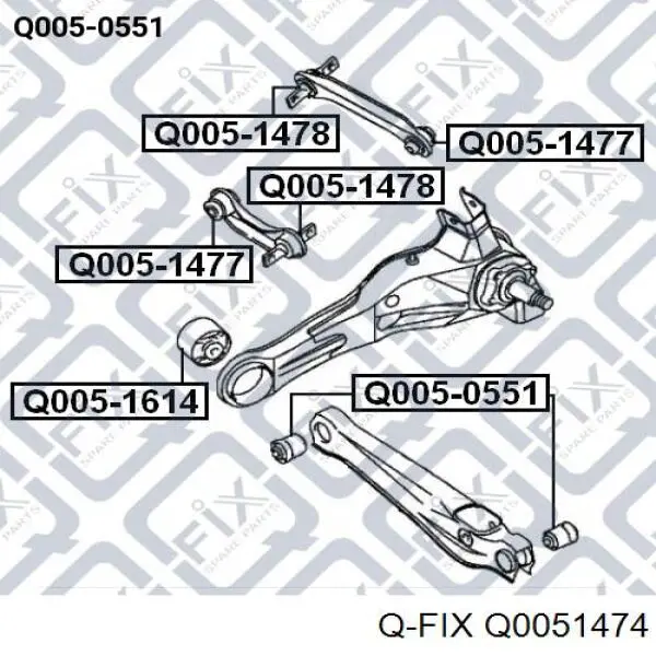 Compre Q0051474 Q-fix Bloco silencioso externo traseiro de braço oscilante transversal