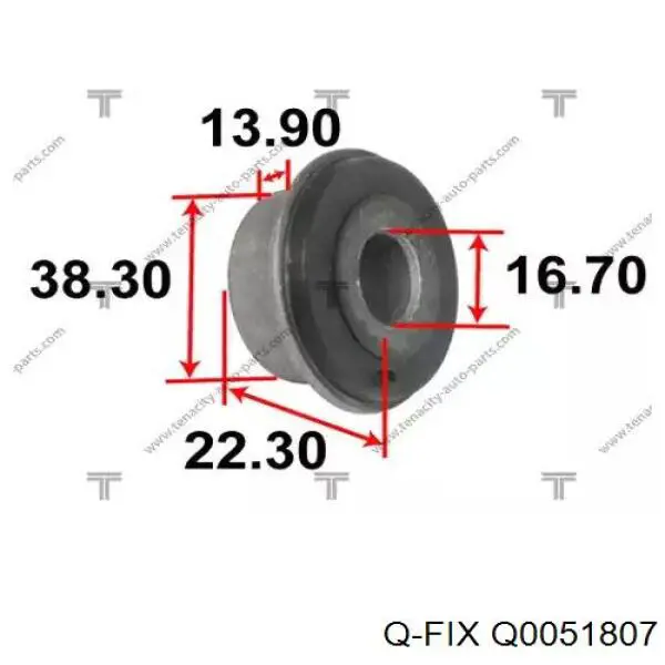 Bloco silencioso dianteiro de braço oscilante traseiro longitudinal Q-fix Q0051807 preço, a partir de 13,65 USD