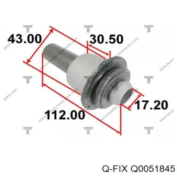Bloco silencioso (coxim) de viga dianteira (de plataforma veicular) Q-fix Q0051845