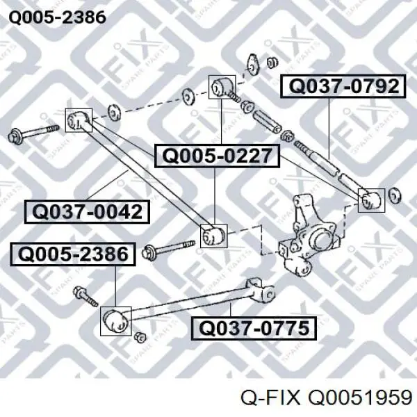 Compre Q0051959 Q-fix Bloco silencioso do pino de apoio traseiro