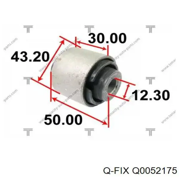 Compre Q0052175 Q-fix Bloco silencioso do braço oscilante inferior traseiro
