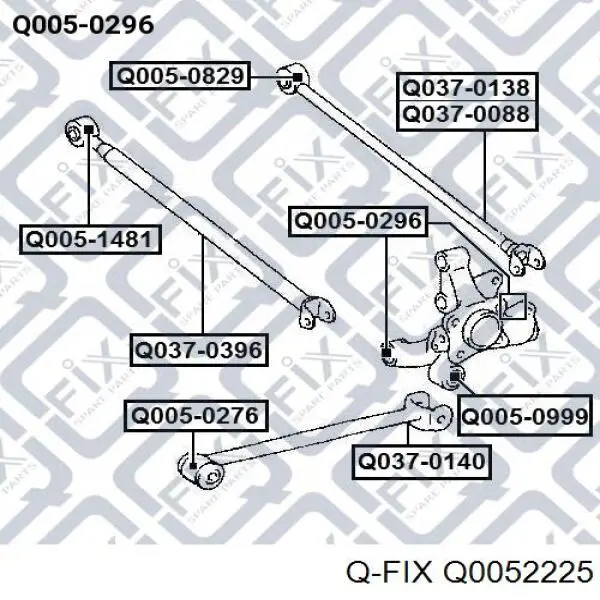Compre Q0052225 Q-fix Bloco silencioso da barra Panhard (de suspensão traseira)