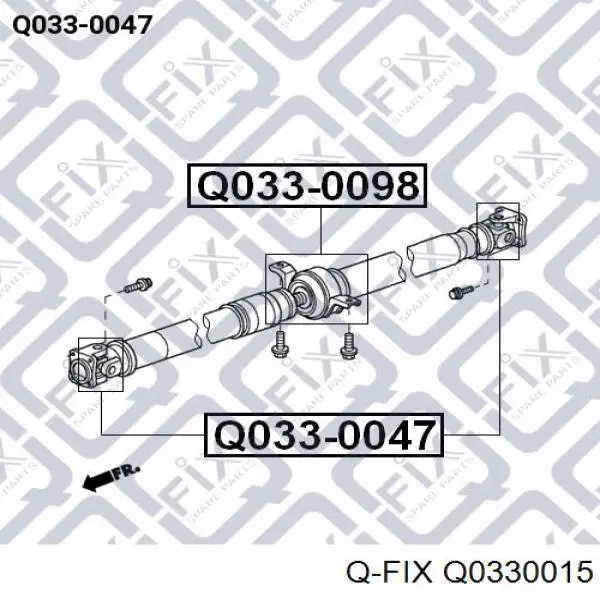 Cruzeta da junta universal traseira Q0330015 Q-fix