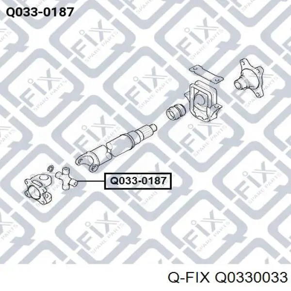 Q0330033 Q-fix Cruzeta da junta universal traseira