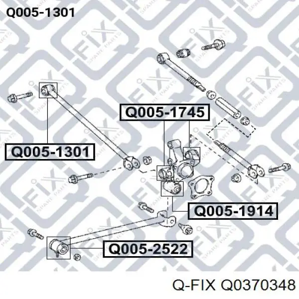Barra longitudinal de suspensão traseira Q0370348 Q-fix