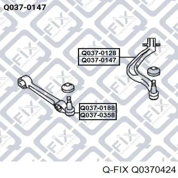 Braço oscilante inferior direito de suspensão dianteira Q-fix Q0370424 preço, a partir de 63,10 USD