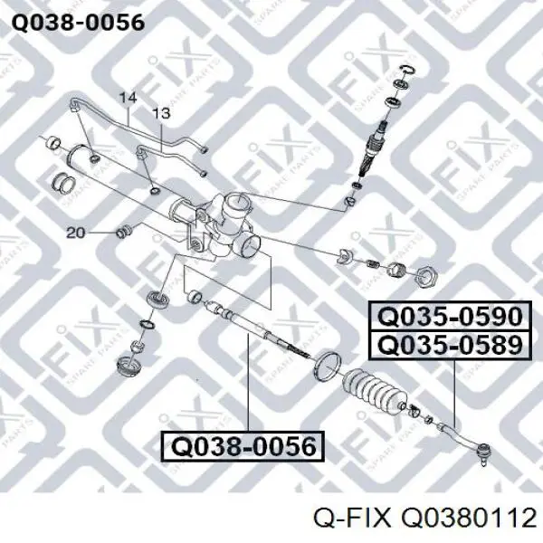 Cremalheira da direção Q0380112 Q-fix