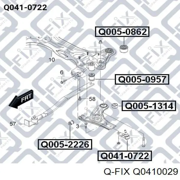 Q0410029 Q-fix Suporte de esfera superior