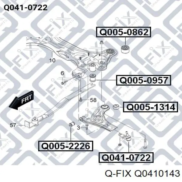 Q0410143 Q-fix Suporte de esfera inferior