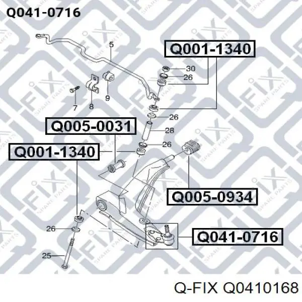 Q0410168 Q-fix Suporte de esfera inferior