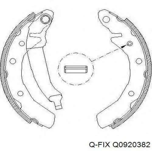 Sapatas do freio de estacionamento Q-fix Q0920382 preço, a partir de 28,31 USD