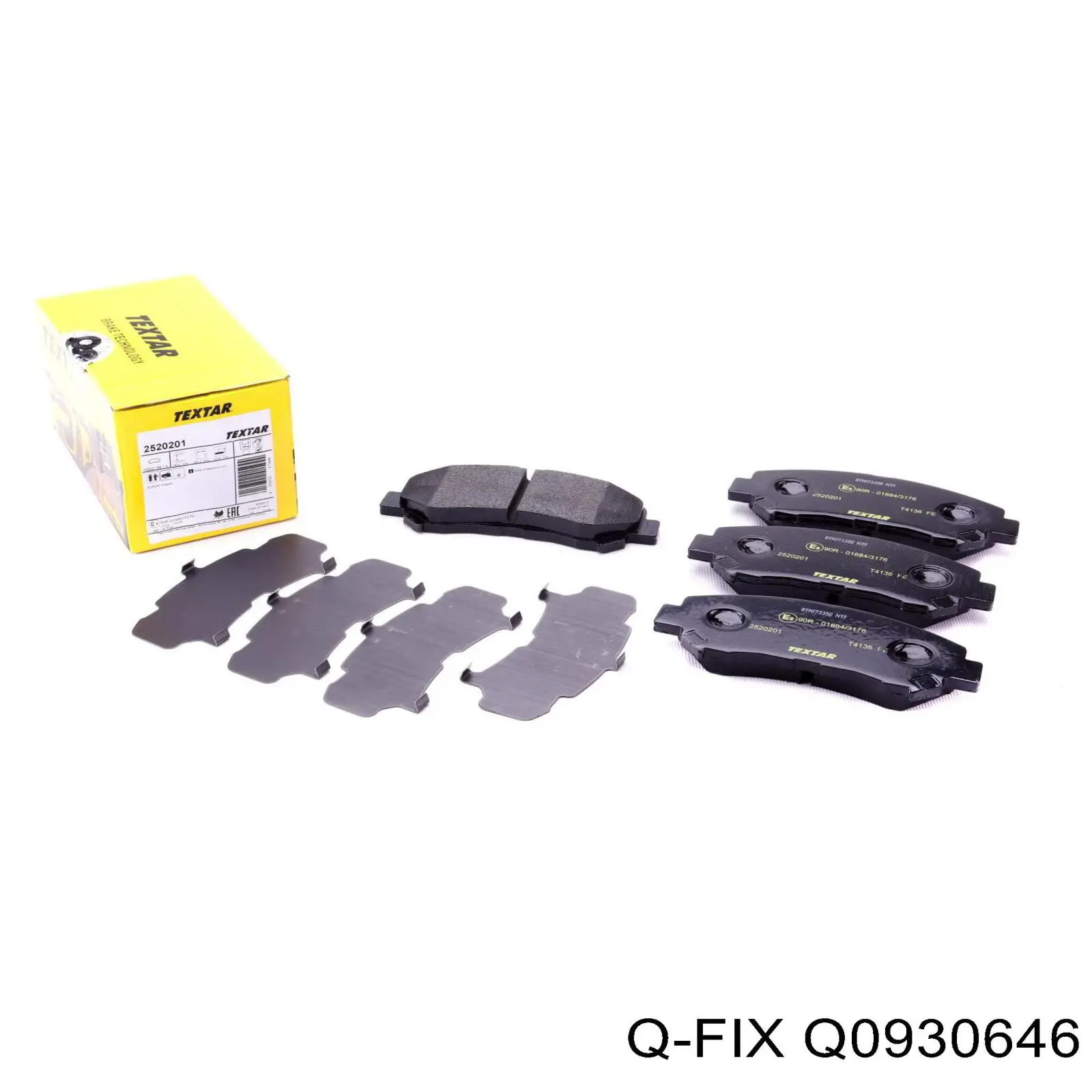 Sapatas do freio dianteiras de disco Q0930646 Q-fix