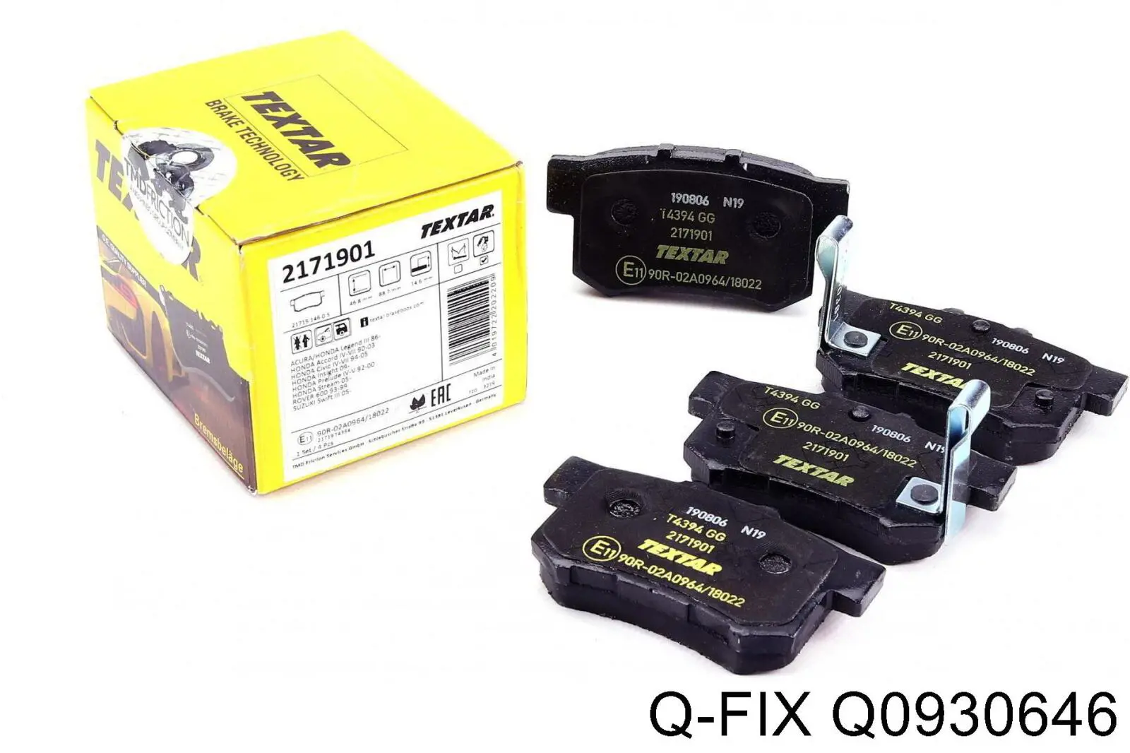 Sapatas do freio dianteiras de disco Q-fix Q0930646
