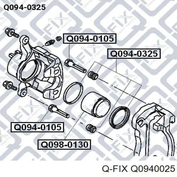 Q0940025 Q-fix Kit de reparação de suporte do freio traseiro