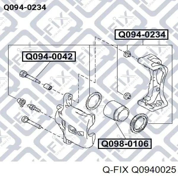 Kit de reparação de suporte do freio traseiro Q-fix Q0940025 preço, a partir de 17,52 USD