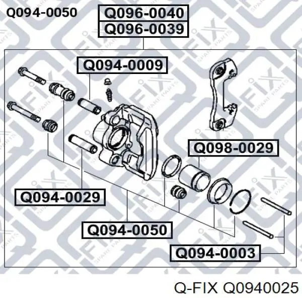 Kit de reparação de suporte do freio traseiro Q-fix Q0940025 preço, a partir de 17,52 USD