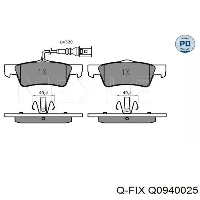 Kit de reparação de suporte do freio traseiro Q-fix Q0940025