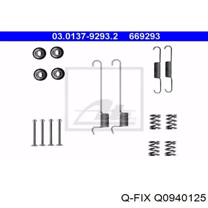 Compre Q0940125 Q-fix Kit de reparação de suporte do freio dianteiro