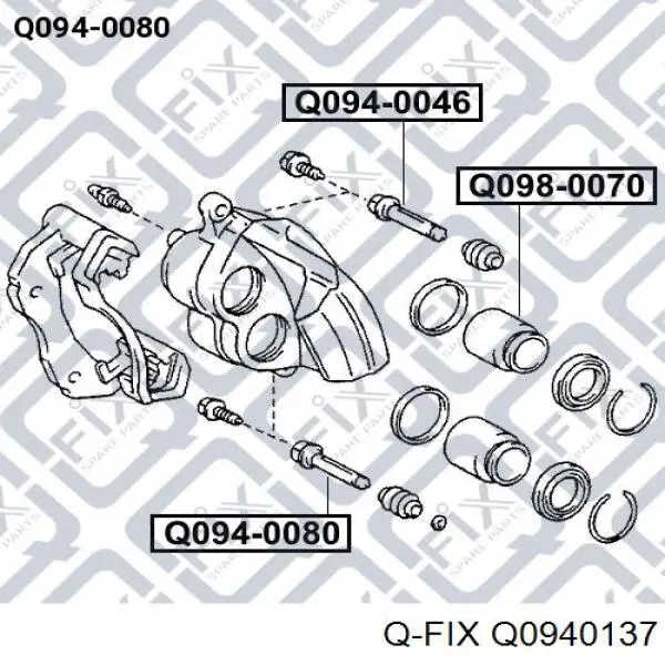 Guia de suporte dianteiro Q0940137 Q-fix