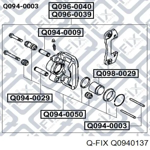 Q0940137 Q-fix Guia de suporte dianteiro