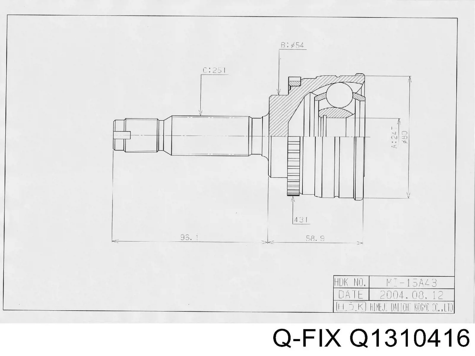 Q1310416 Q-fix Junta homocinética interna dianteira