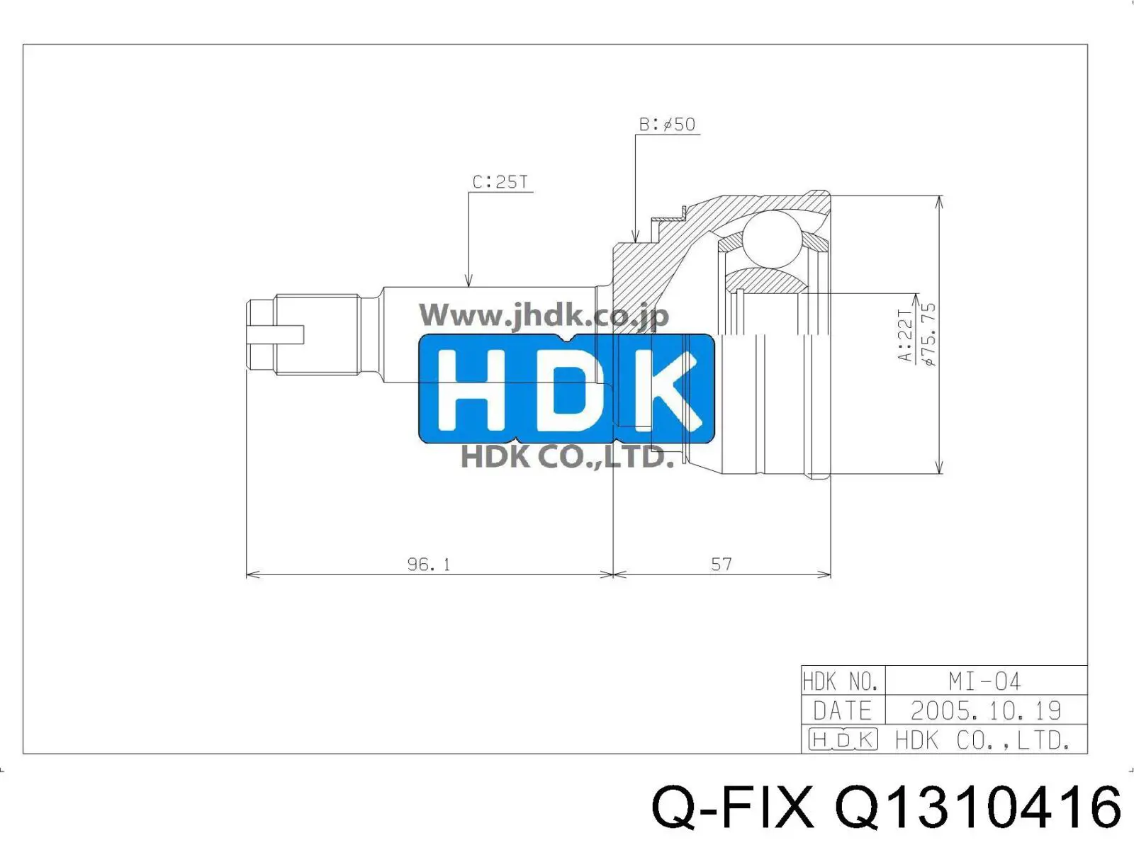 Junta homocinética interna dianteira Q-fix Q1310416 preço, a partir de 67,57 USD