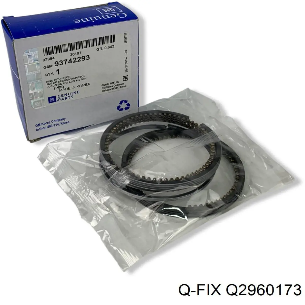 Kit de anéis de pistão de motor, STD. Prima K42009000