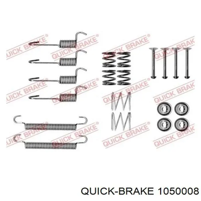 1050008 Quick Brake Kit de montagem das sapatas traseiras de tambor