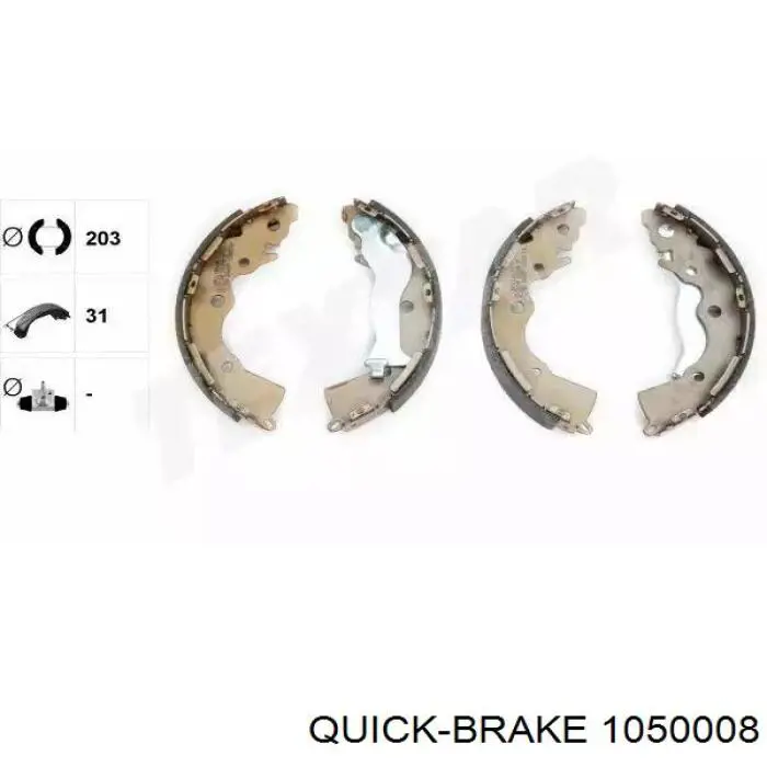 Compre 1050008 Quick Brake Kit de montagem das sapatas traseiras de tambor