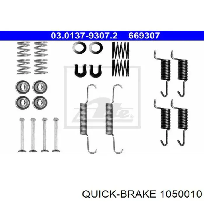 Compre 1050010 Quick Brake Kit de montagem das sapatas traseiras de tambor