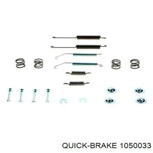 1050033 Quick Brake Kit de montagem das sapatas traseiras de tambor
