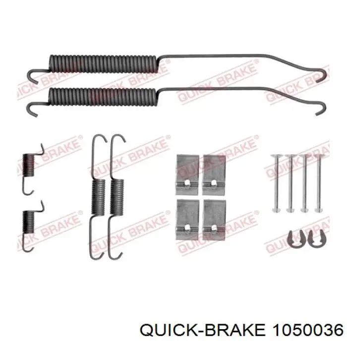 1050036 Quick Brake Kit de montagem das sapatas traseiras de tambor