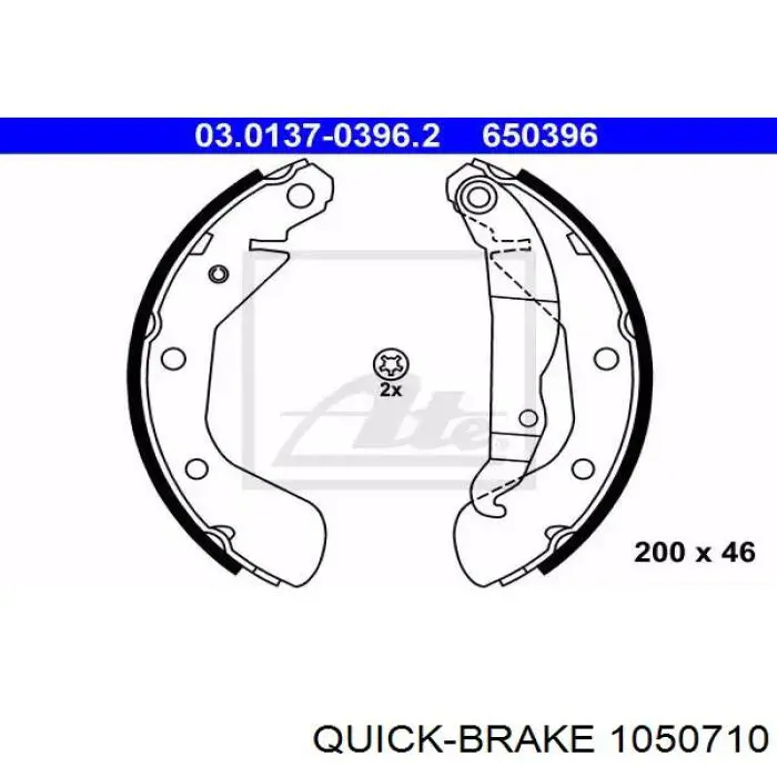 Compre 1050710 Quick Brake Kit de montagem das sapatas traseiras de tambor