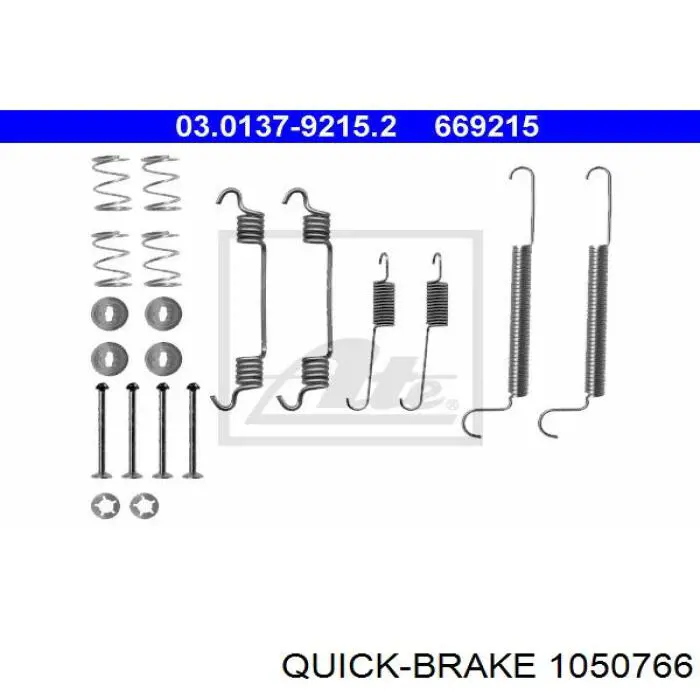Compre 1050766 Quick Brake Kit de montagem das sapatas traseiras de tambor