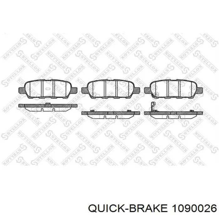 1090026 Quick Brake Chapa anti-ruído de fixação de sapata do freio traseira