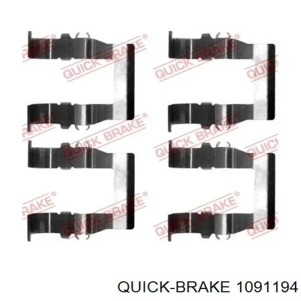 1091194 Quick Brake Kit de molas de fixação de sapatas de disco dianteiras