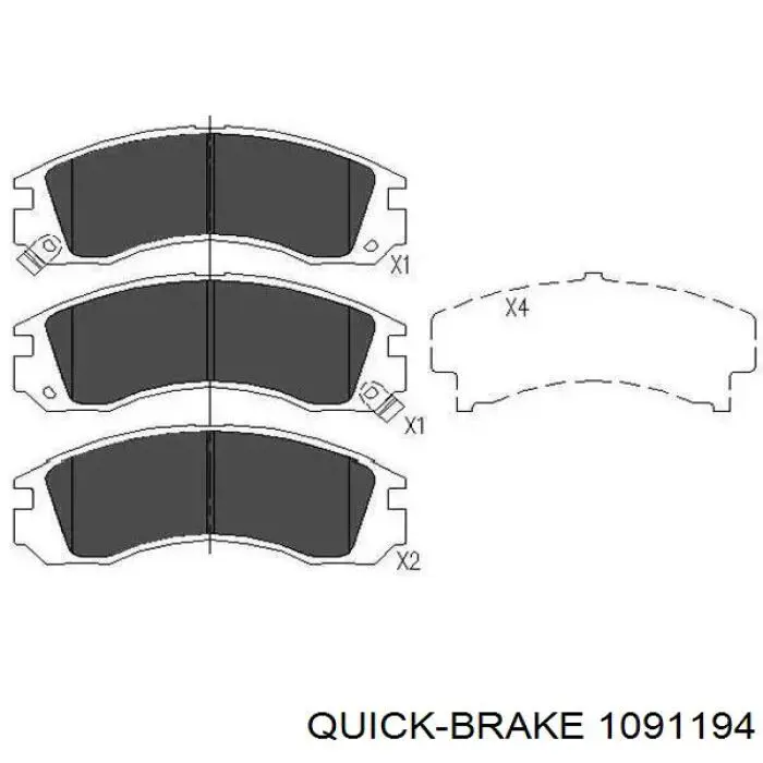 Compre 1091194 Quick Brake Kit de molas de fixação de sapatas de disco dianteiras
