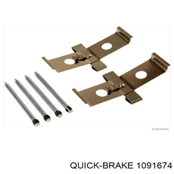 1091674 Quick Brake Kit de molas de fixação de sapatas de disco dianteiras