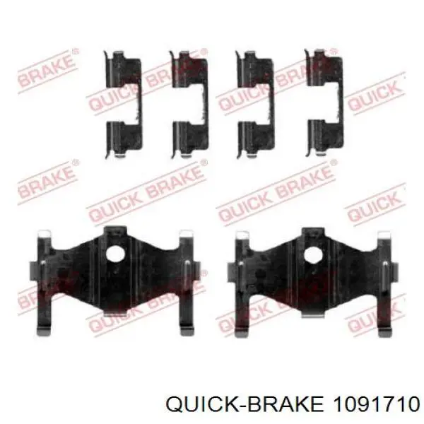 1091710 Quick Brake Kit de molas de fixação de sapatas de disco traseiras