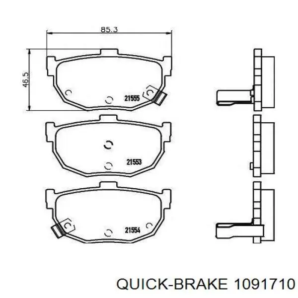 Compre 1091710 Quick Brake Kit de molas de fixação de sapatas de disco traseiras