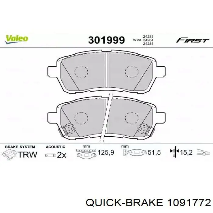 Compre D0YN3329Z Mazda Kit de molas de fixação de sapatas de disco dianteiras