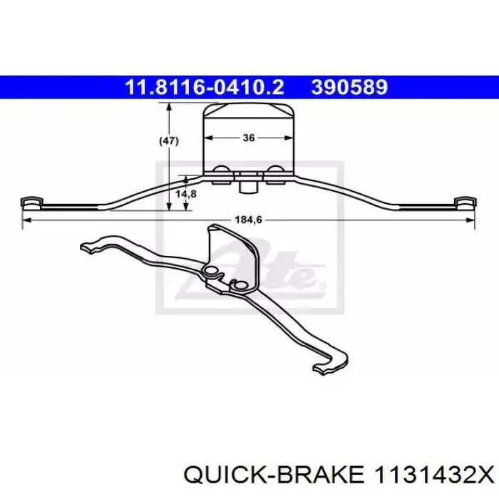 Kit de reparação de suporte do freio dianteiro Quick Brake 1131432X preço, a partir de 9,71 USD