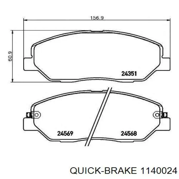 Compre 1140024 Quick Brake Kit de reparação de suporte do freio traseiro
