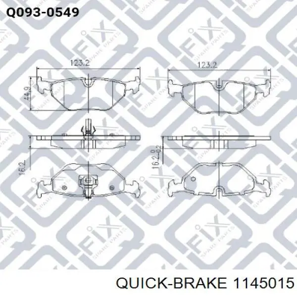 Kit de reparação de suporte do freio traseiro Quick Brake 1145015 preço, a partir de 24,09 USD
