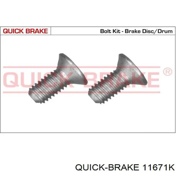 Parafuso do freio de disco Quick Brake 11671K preço, a partir de 2,75 USD