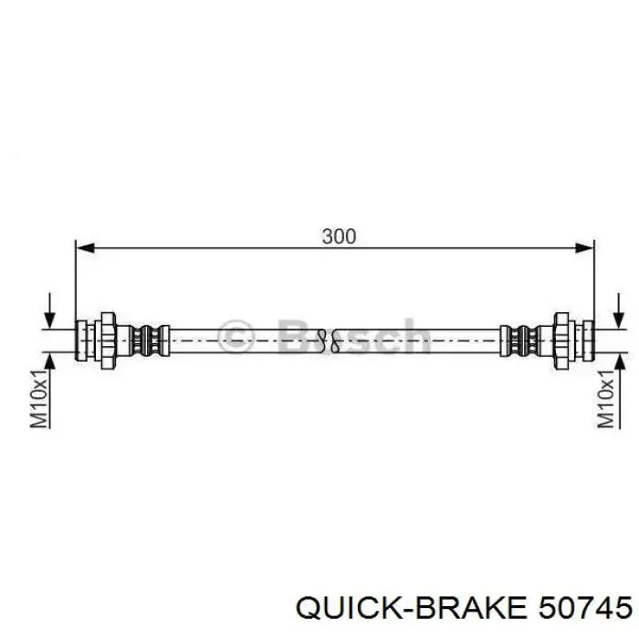 50745 Quick Brake Mangueira do freio dianteira esquerda