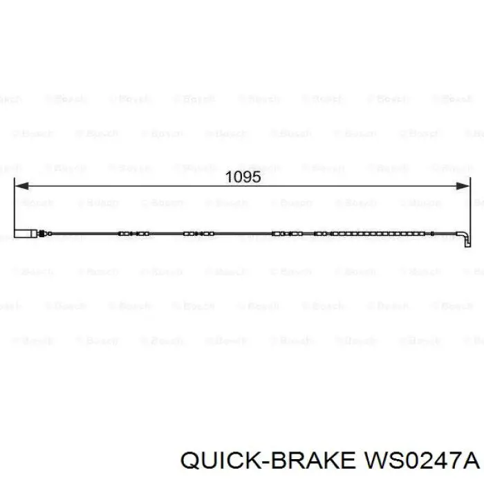 Sensor traseiro de desgaste das sapatas do freio Quick Brake WS0247A preço, a partir de 10,46 USD