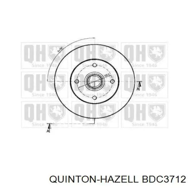 Compre BDC3712 QUINTON HAZELL Disco do freio traseiro